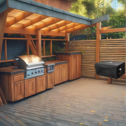 VEPKOIT full-coverage cover keeps your griddle clean and dry outdoors