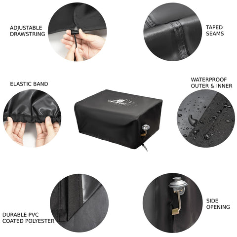 VEPKOIT griddle cover UV-coated fabric protects color and finish
