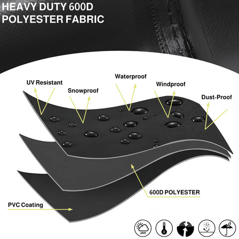 VEPKOIT griddle cover windproof drawstring secures against gusts