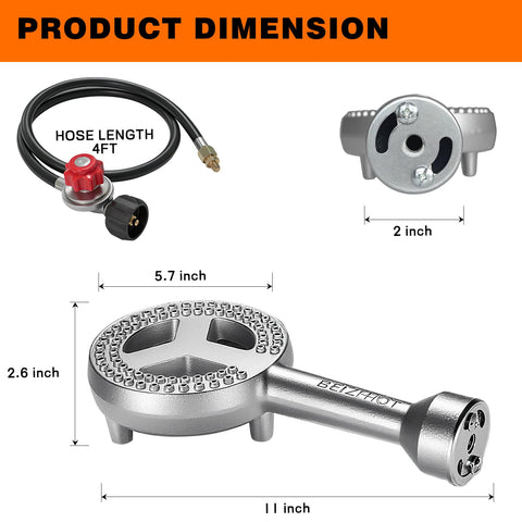 Veralune high-pressure burner head top view engineered for durable heat in turkey fryers.