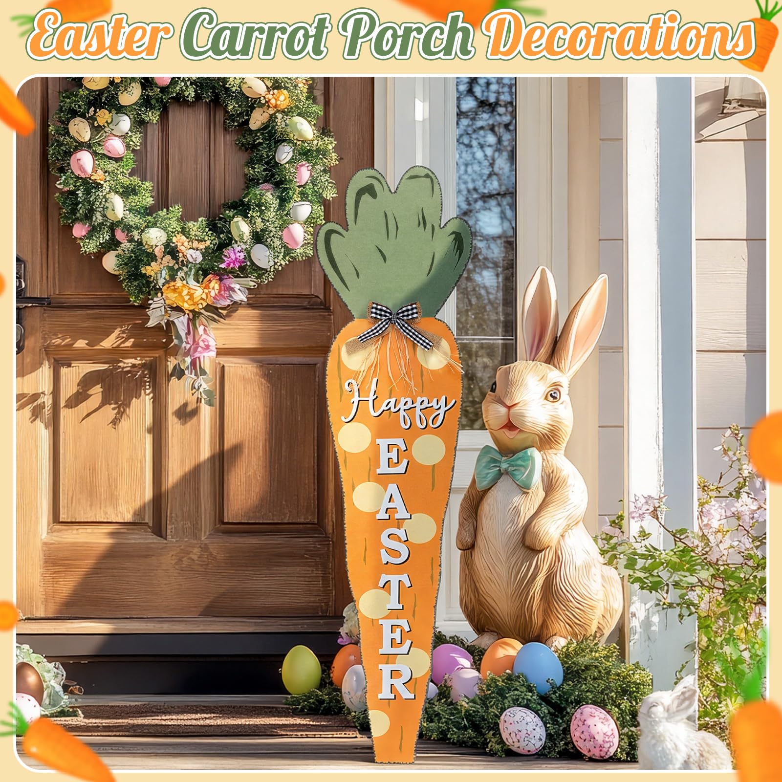 Vercraft carrot decor rope bow adds rustic outdoor charm