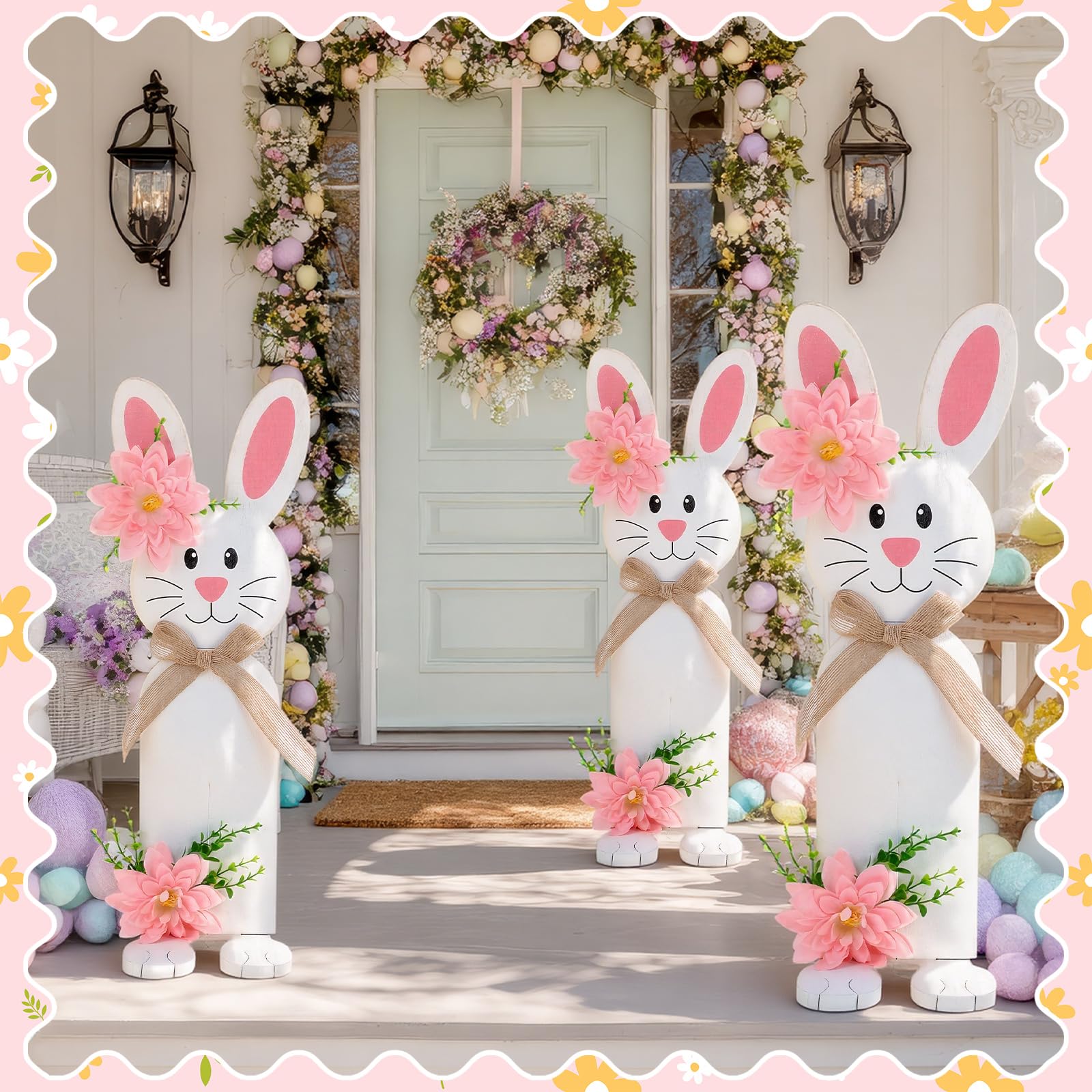 Vercraft Easter bunny sign 60 cm creates a focal point in front yards.