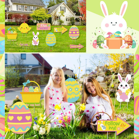 Vercraft Easter yard sign chick lights up pathways