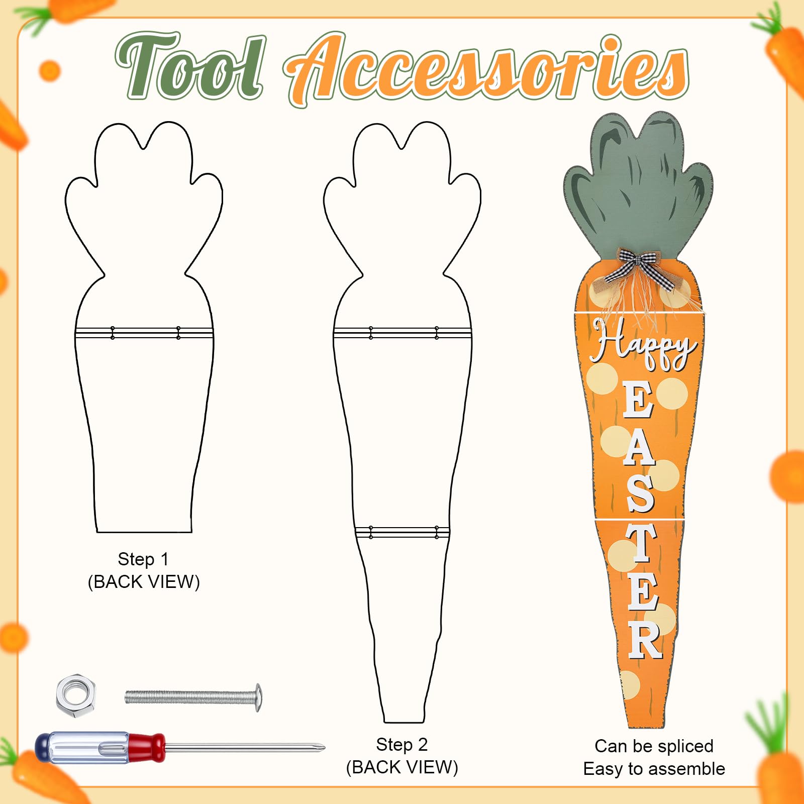 Vercraft large 35-inch carrot sign as a focal entryway piece
