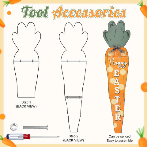 Vercraft large 35-inch carrot sign as a focal entryway piece