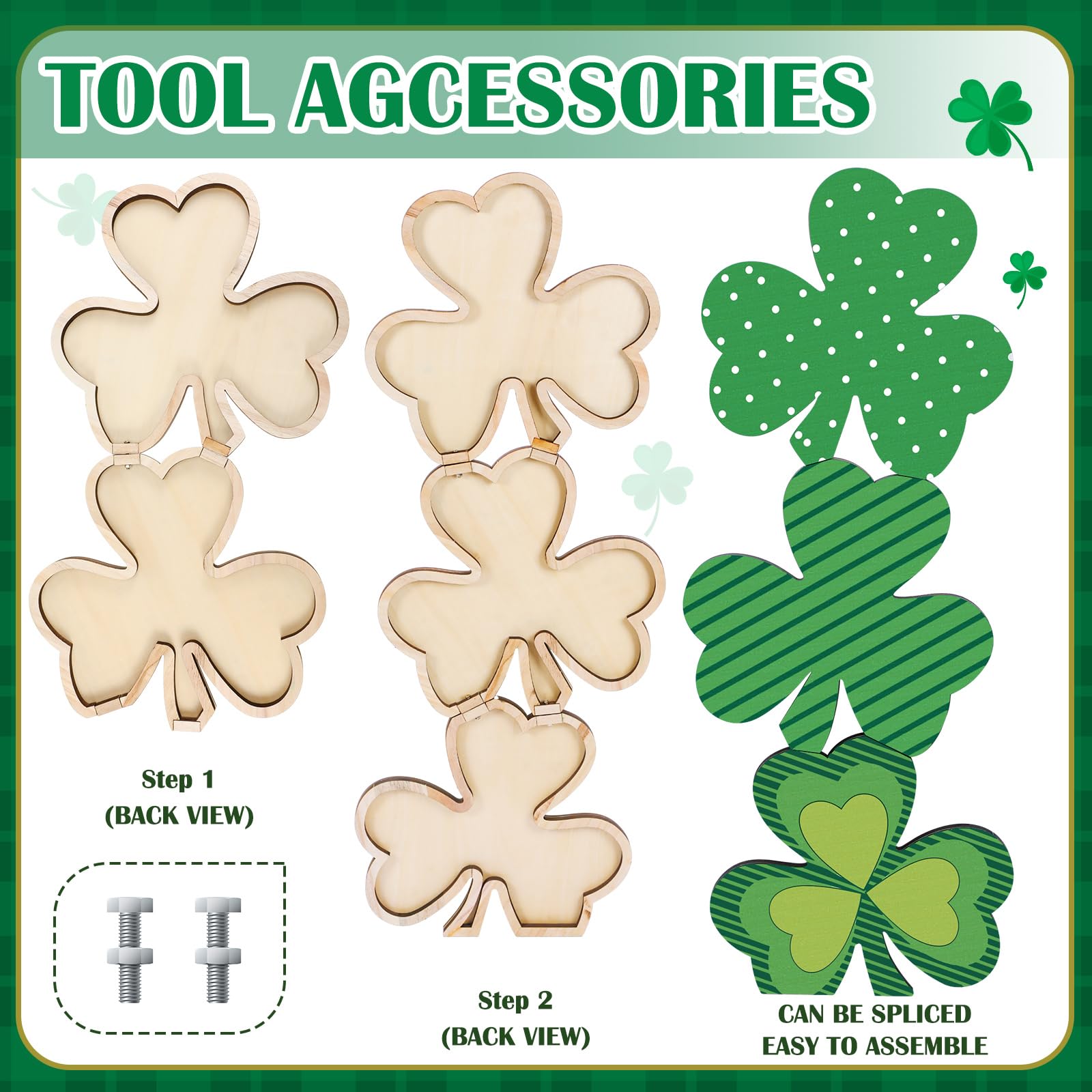 Vercraft large shamrock display accents entrances with harvest-inspired warmth.