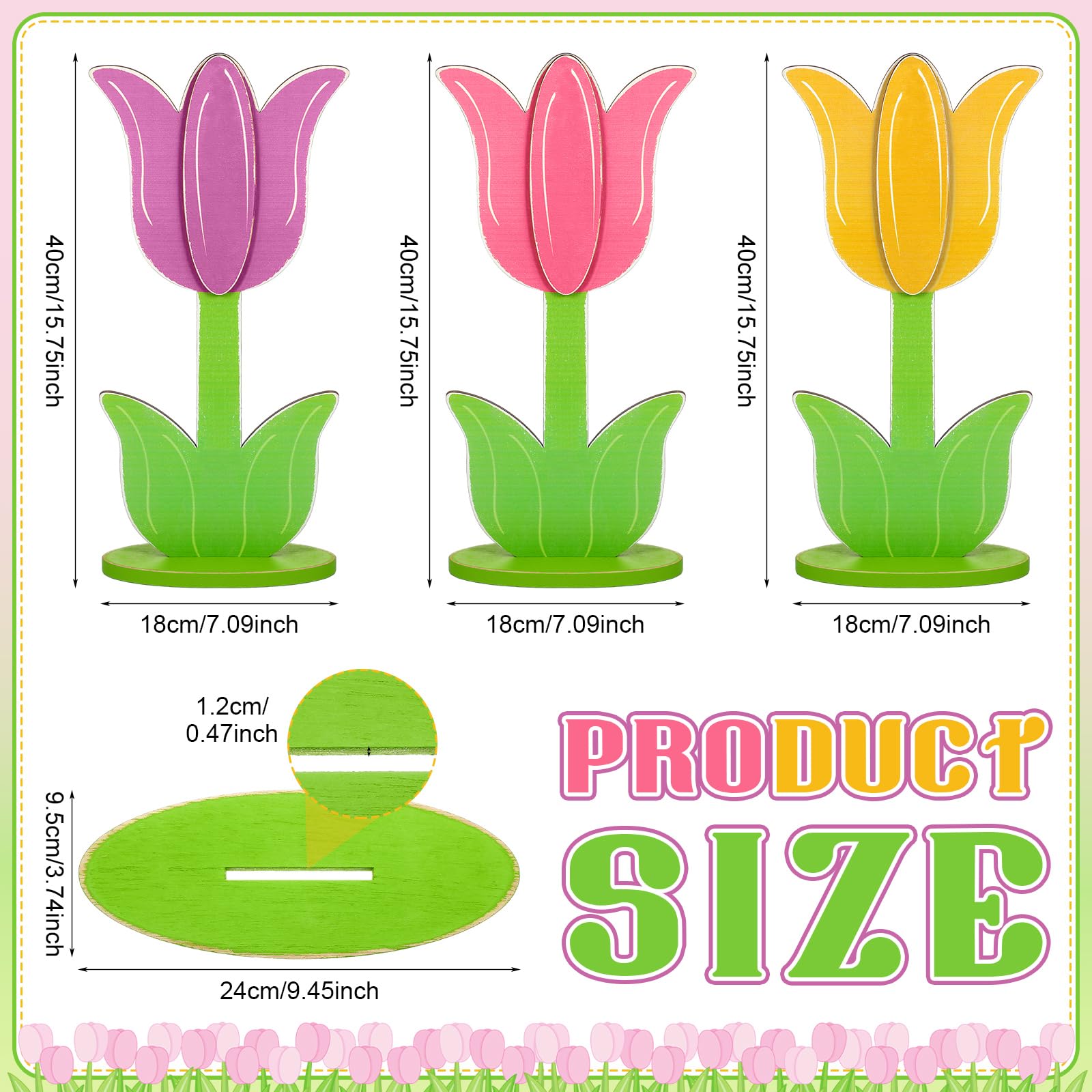 Vercraft durable tulip signs ideal for porch and garden display outdoors.