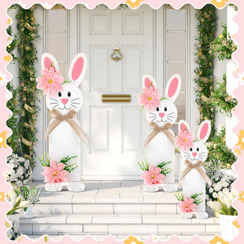 Vercraft porch decoration features pink flower accents for spring warmth.
