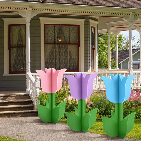 Vercraft rustic tulip decor for garden adds welcoming spring vibes.