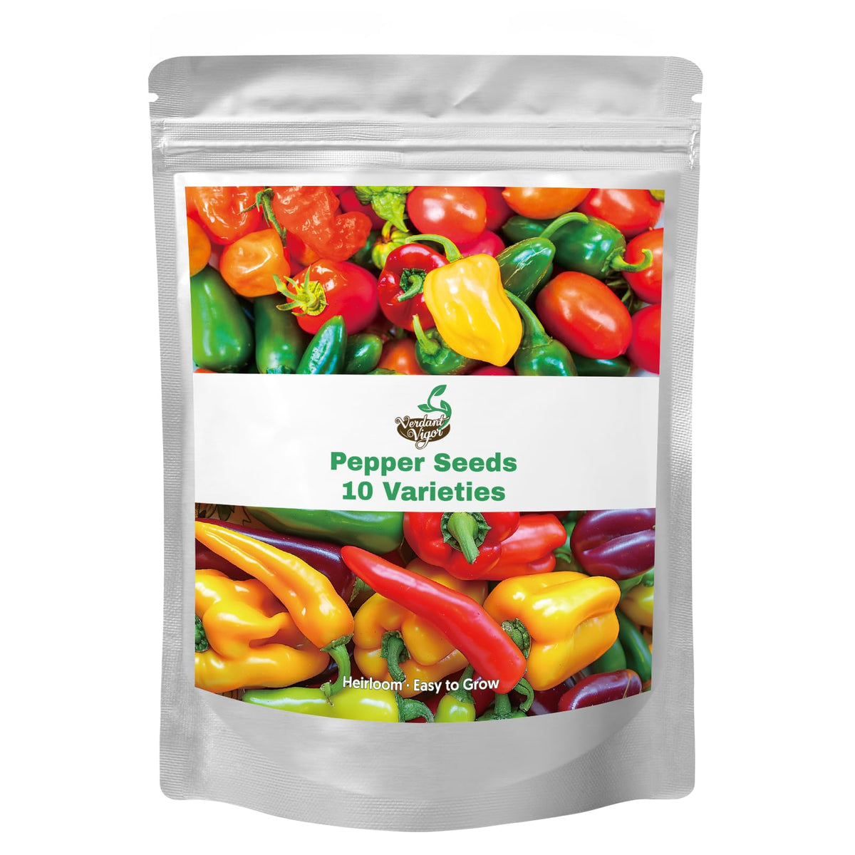 Verdant Vigor 600+ Pepper Seeds Kit packaging highlighted for home garden planning.