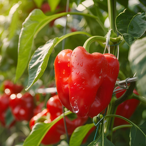 Verdant Vigor ghost, cayenne, jalapeño peppers show hot and sweet options.