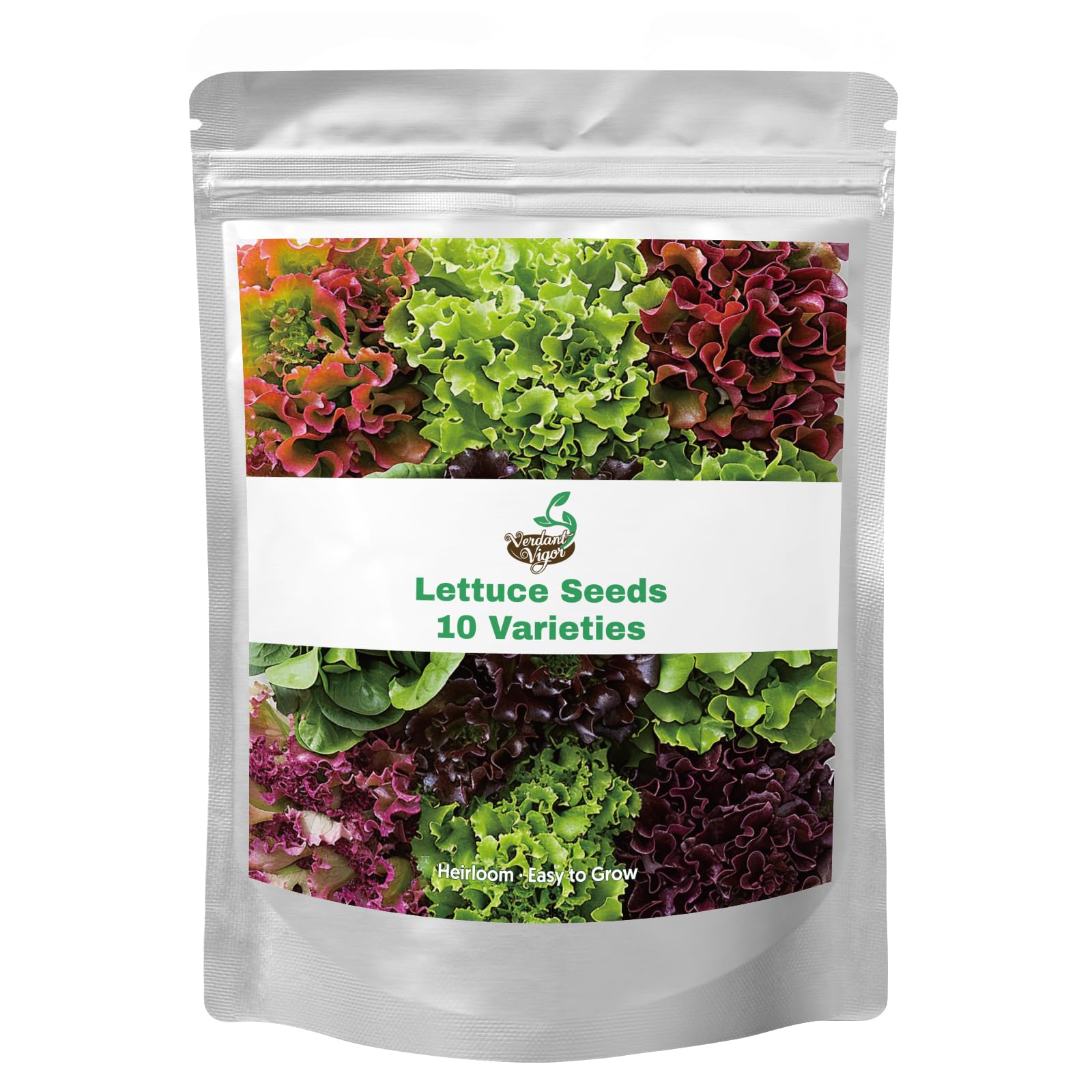 Verdant Vigor lettuce seeds collection packets for home gardening