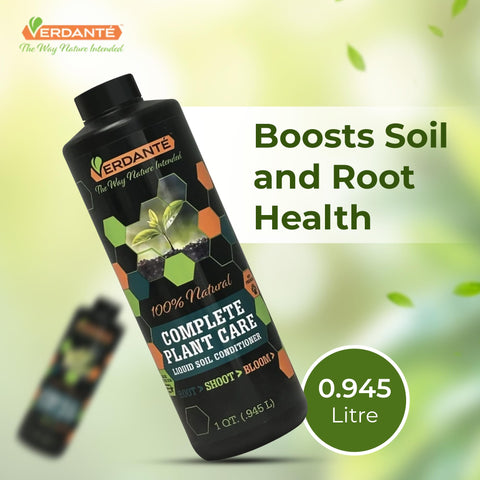 VERDANTÉ Complete Plant Care Liquid pour enables simple, even application to lawns and beds.