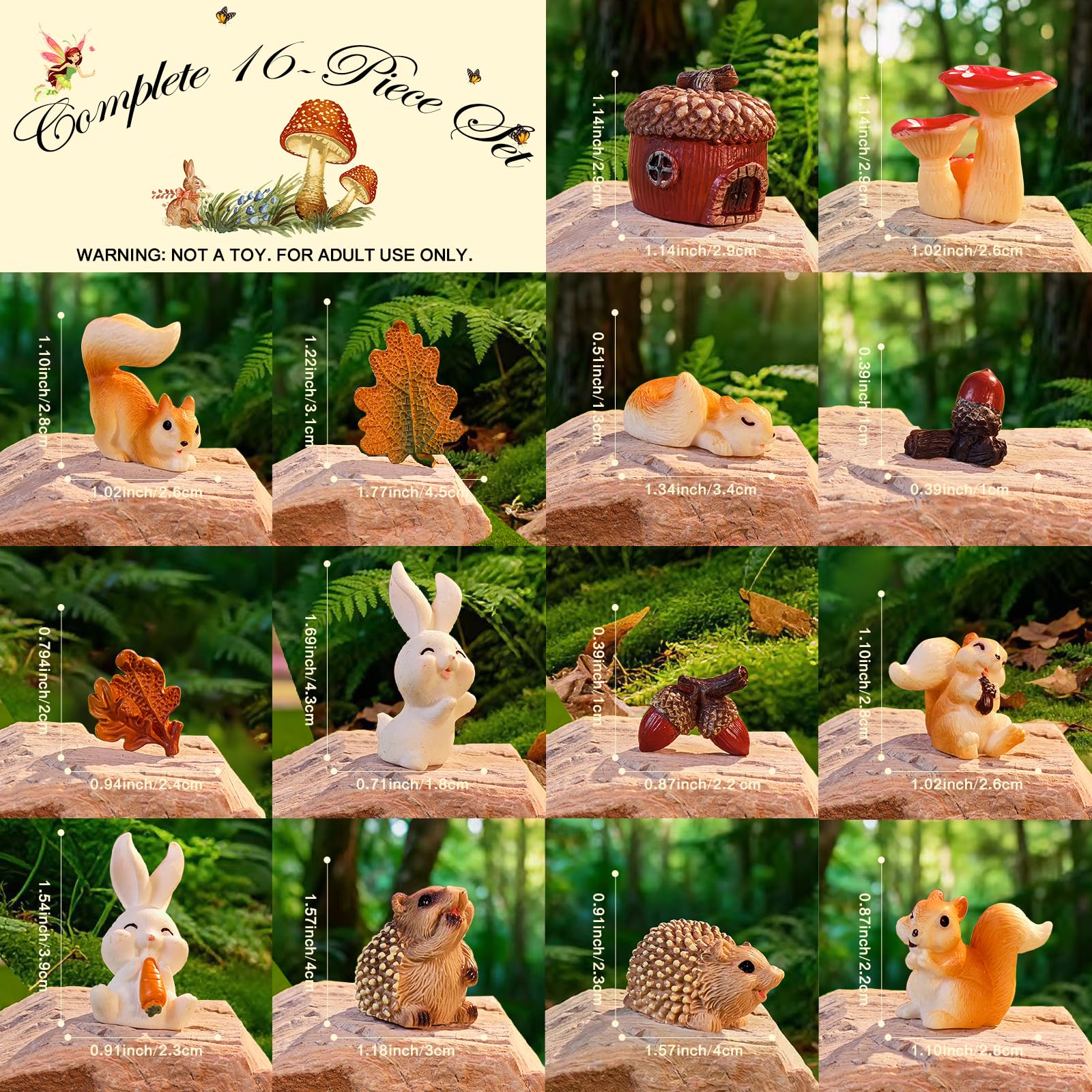 VerdantVibes fairy garden mushroom adds a colorful focal point for displays