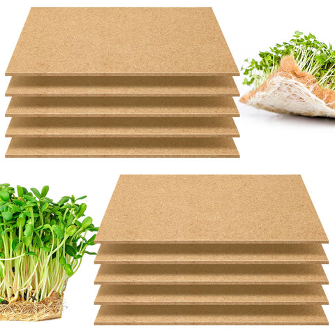 Verdanzia 5-pack jute grow mats laid for 1020 trays enhance moisture control.