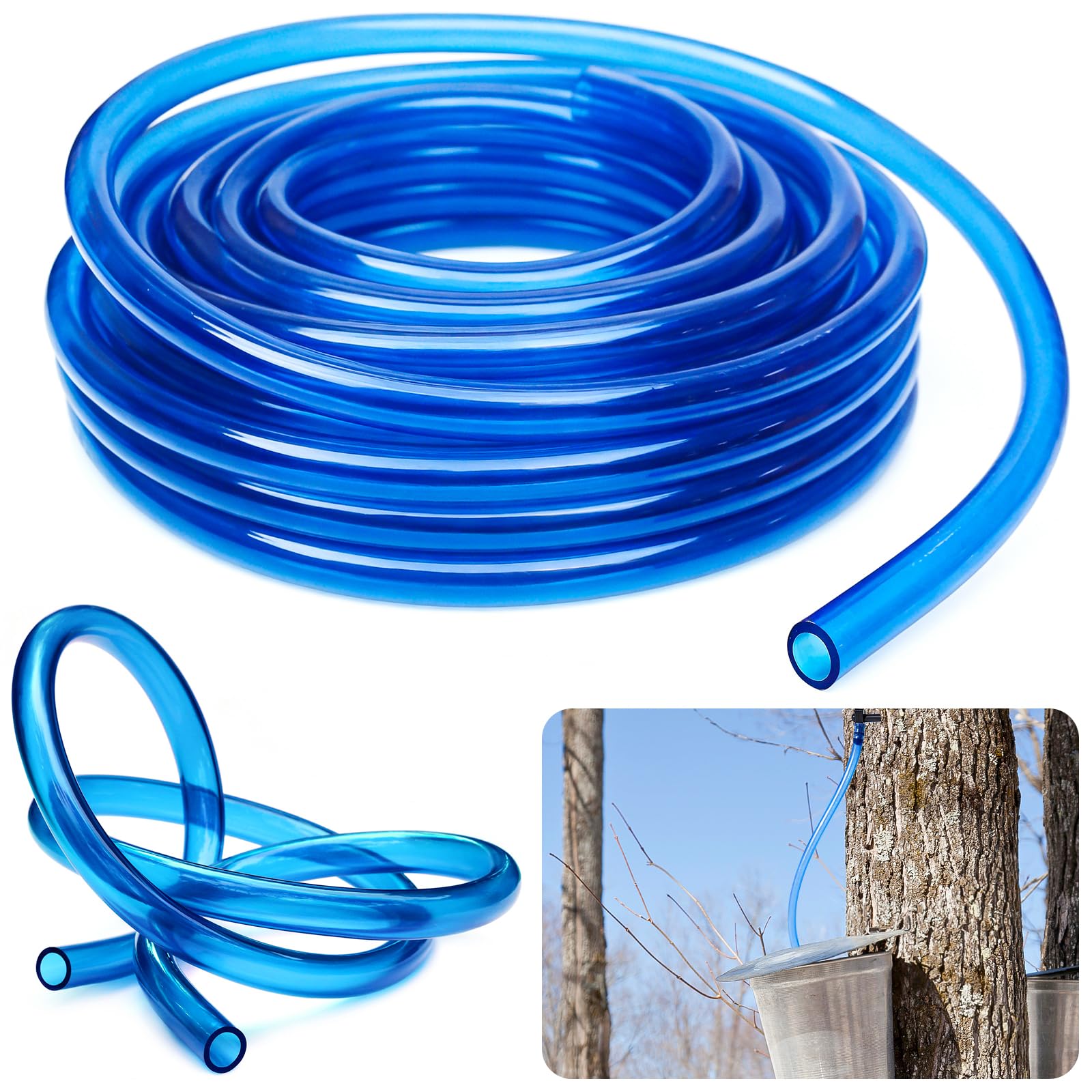 Verdanzia maple syrup tubing 33 ft length for efficient spring sap collection.