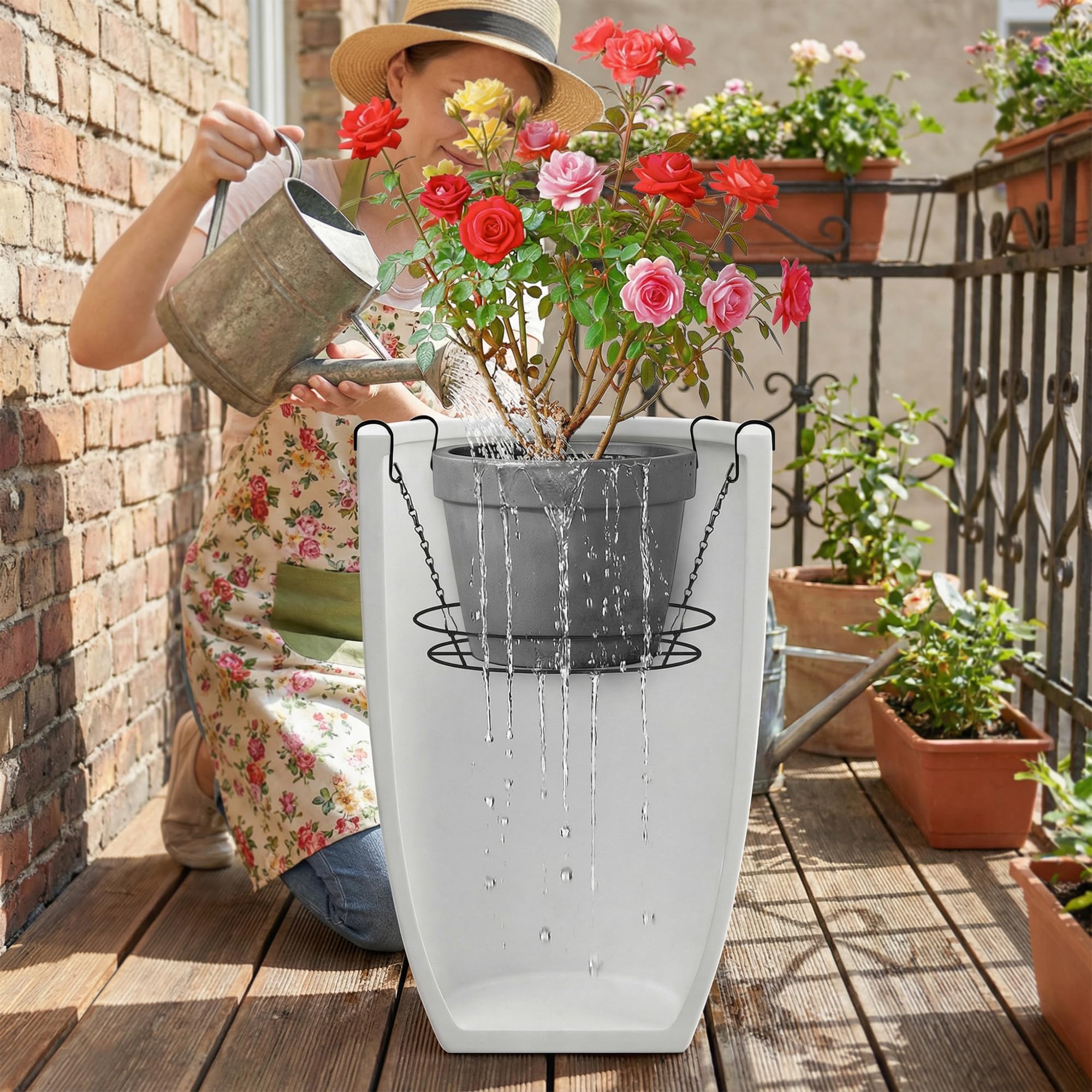Verdanzia versatile planter display setup enables quick decor changes