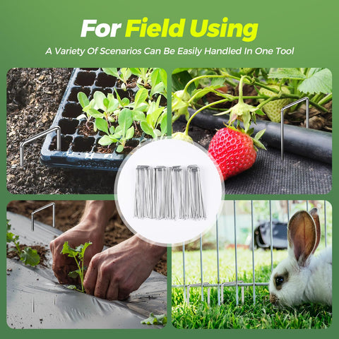 Verdeluxe 6-inch 11-gauge galvanized U-stakes resist weather for durable garden projects.