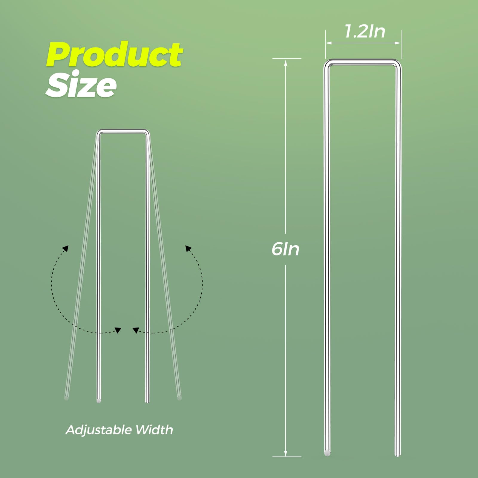 Verdeluxe easy-to-drive stakes simplify securing fences, nets, and tarps.