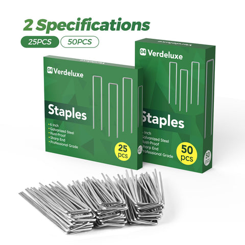 Verdeluxe irrigation tubing and weed barrier setups stay neat and protected.
