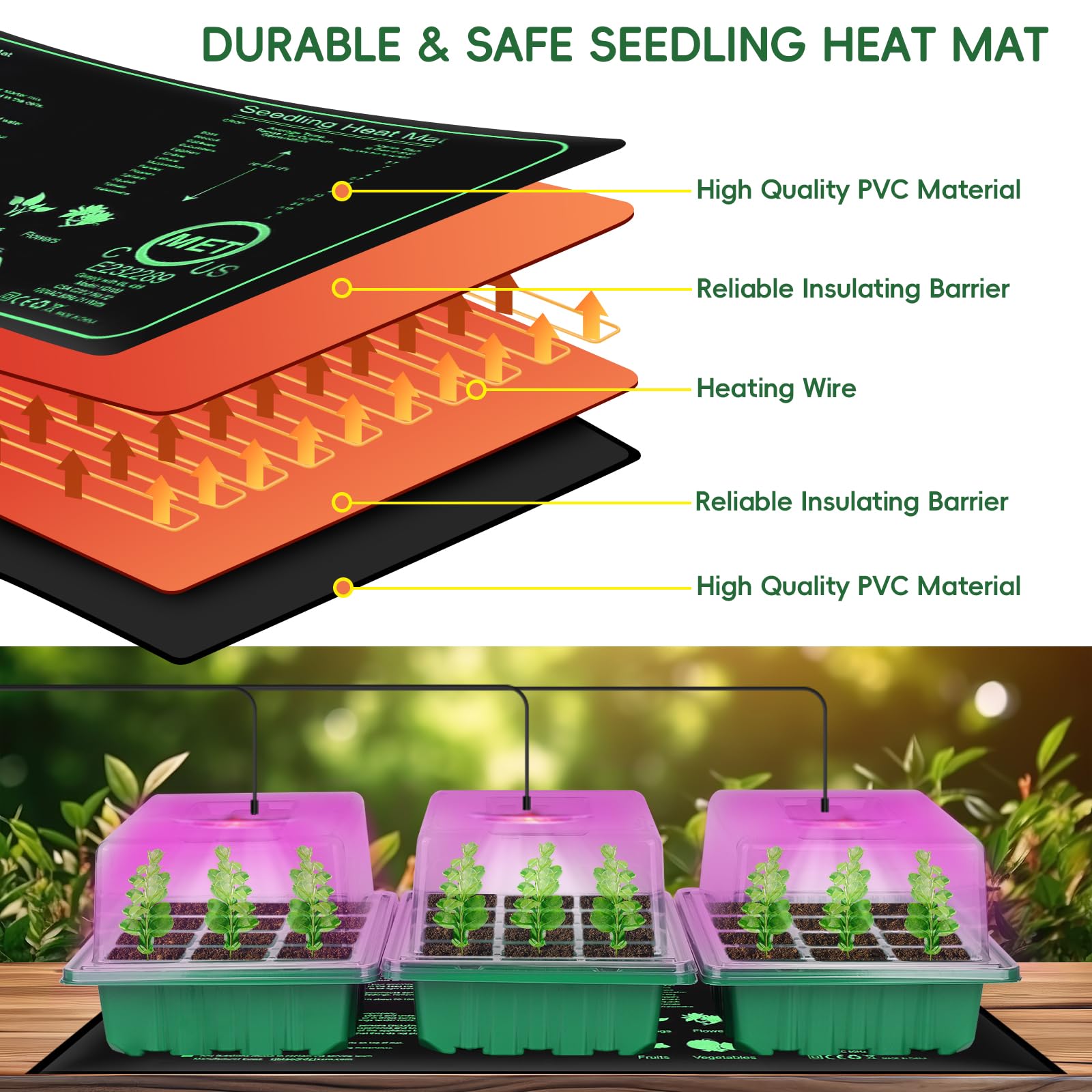 Verdenu 36-cell seedling tray provides ample root space for vigorous growth.