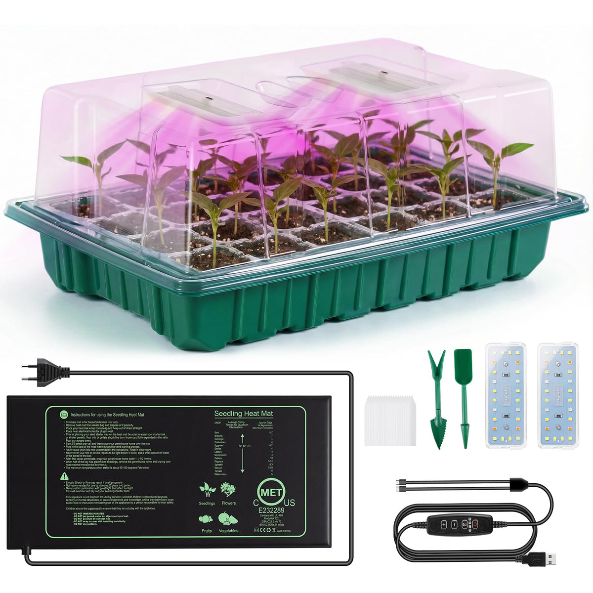 Verdenu seed starter tray 24-cell for efficient seedling propagation.