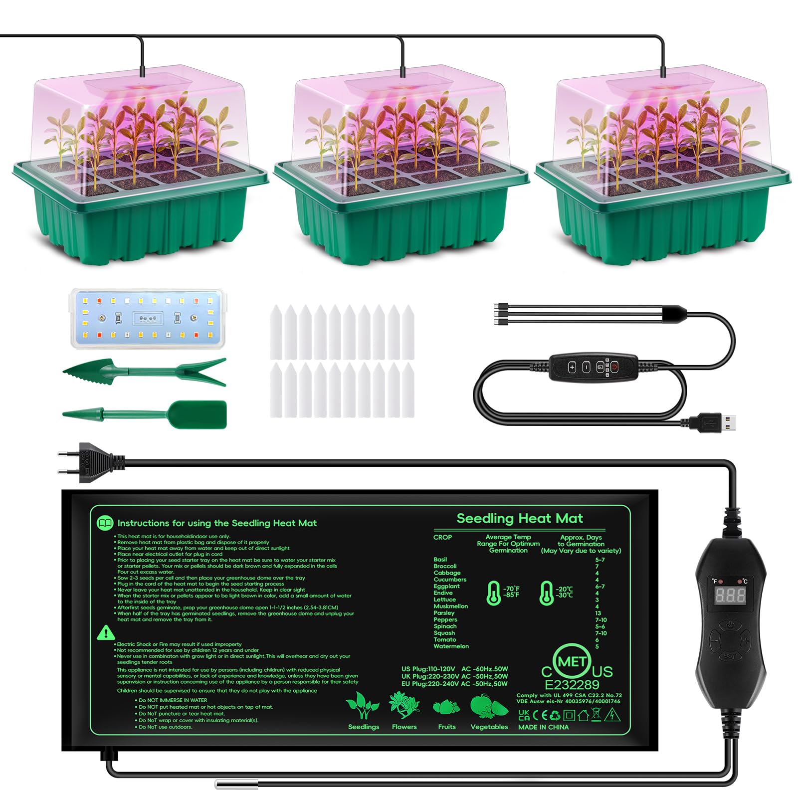 Verdenu seed-starter-tray setup promotes uniform germination and easy monitoring.
