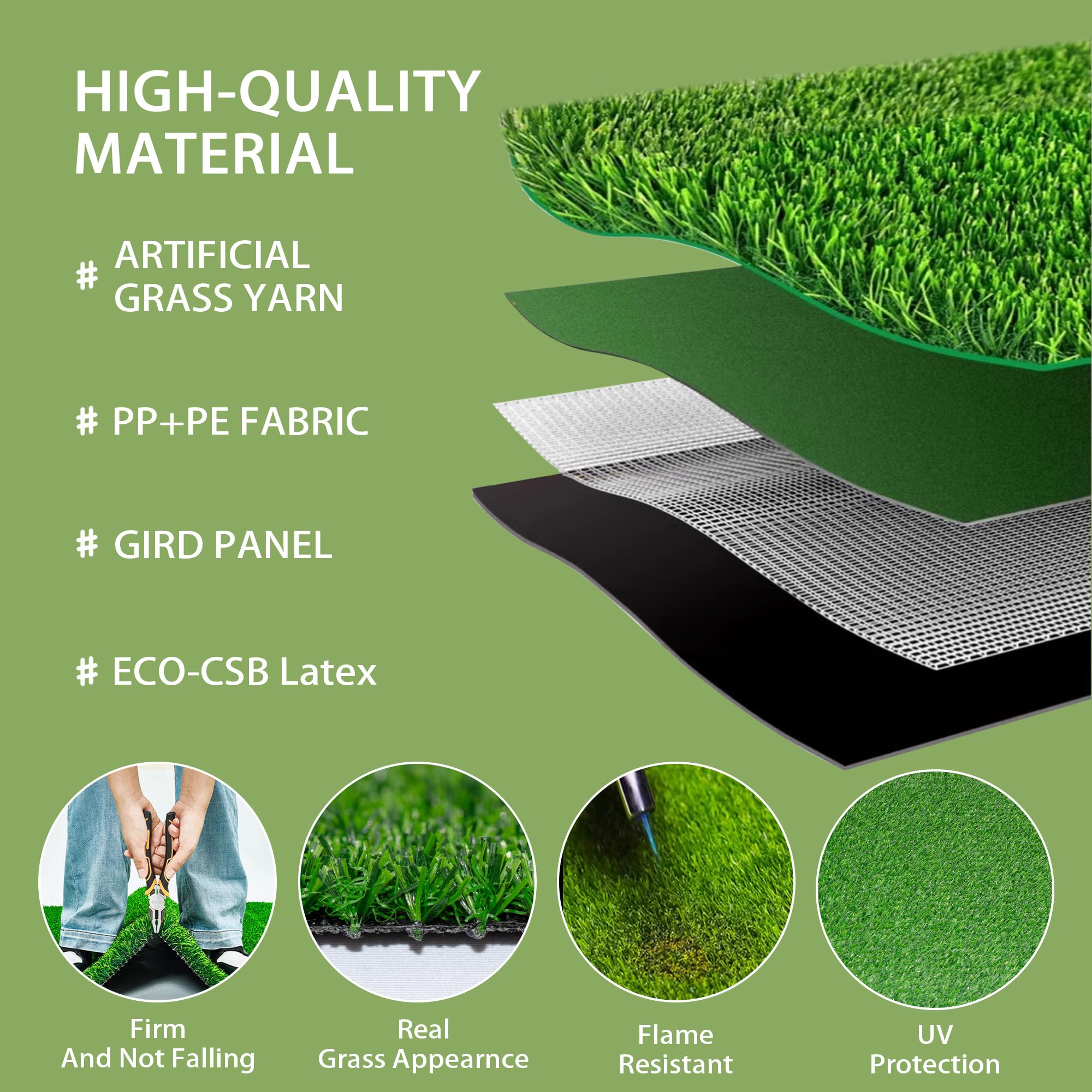 VERDIGRASS grass tile on table enhancing a natural ambiance.