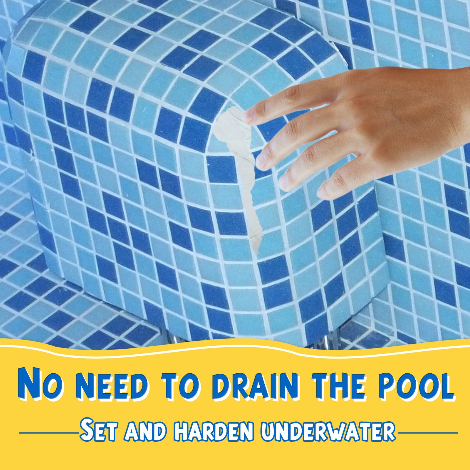 Vereclue color-stable finish prevents yellowing and sagging on pool surfaces.