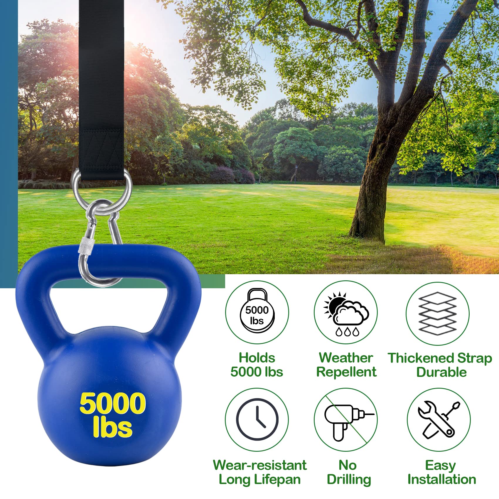 Adjustable length feature on Veriluck straps enabling quick height changes