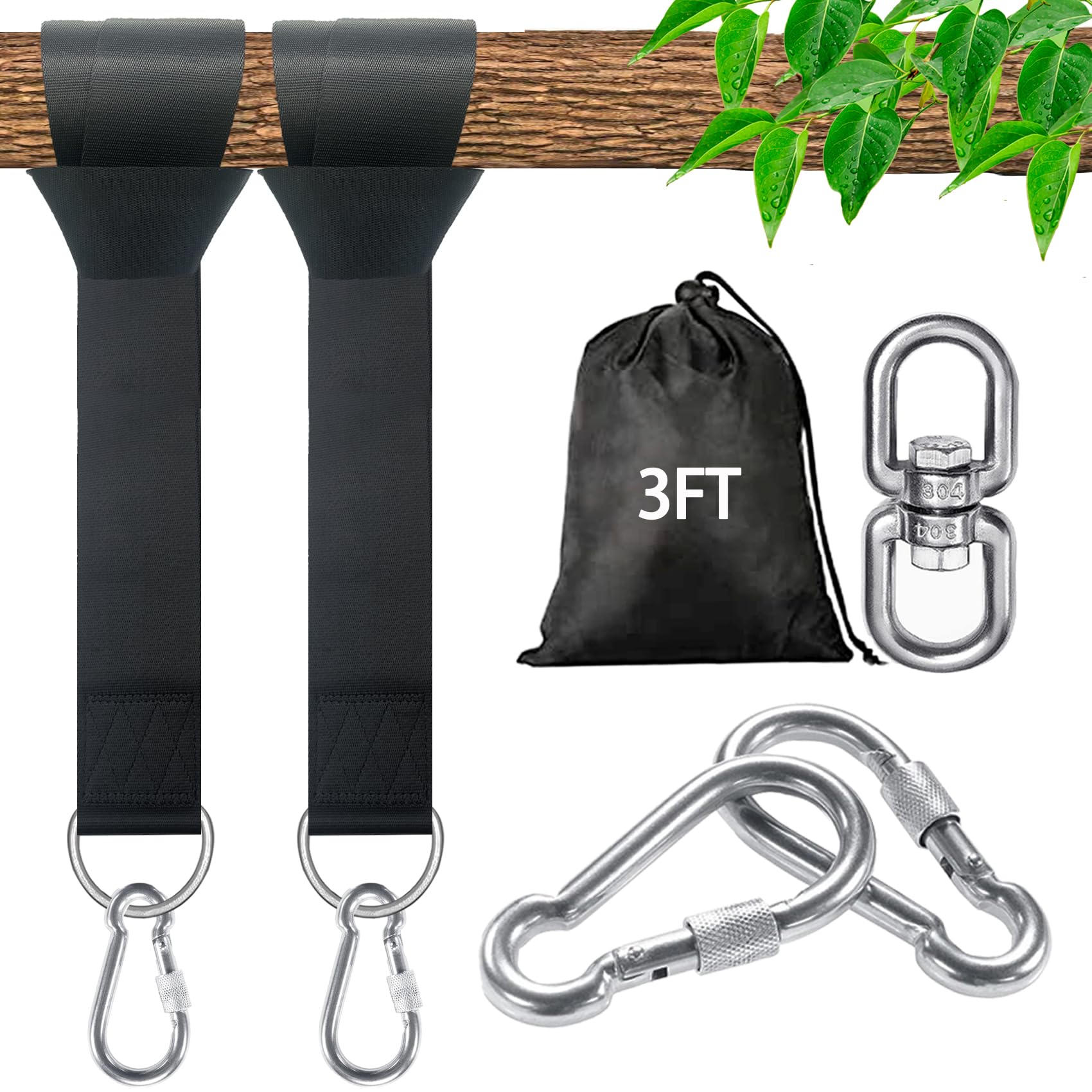 Veriluck tree swing straps overview showing rugged nylon and quick setup