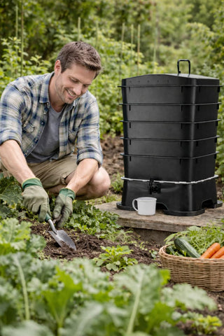 VermiHut Plus protective feet help prevent ants and provide stable footing.