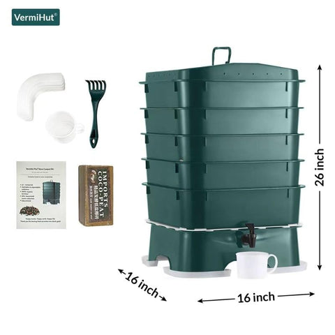 Vermihut Plus lid with V-Board promotes airflow and moisture control.