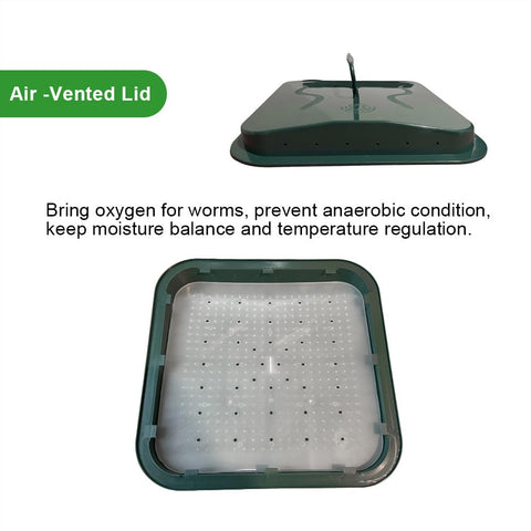 Vermihut Plus liquid collection base for easy drainage and cleanup.