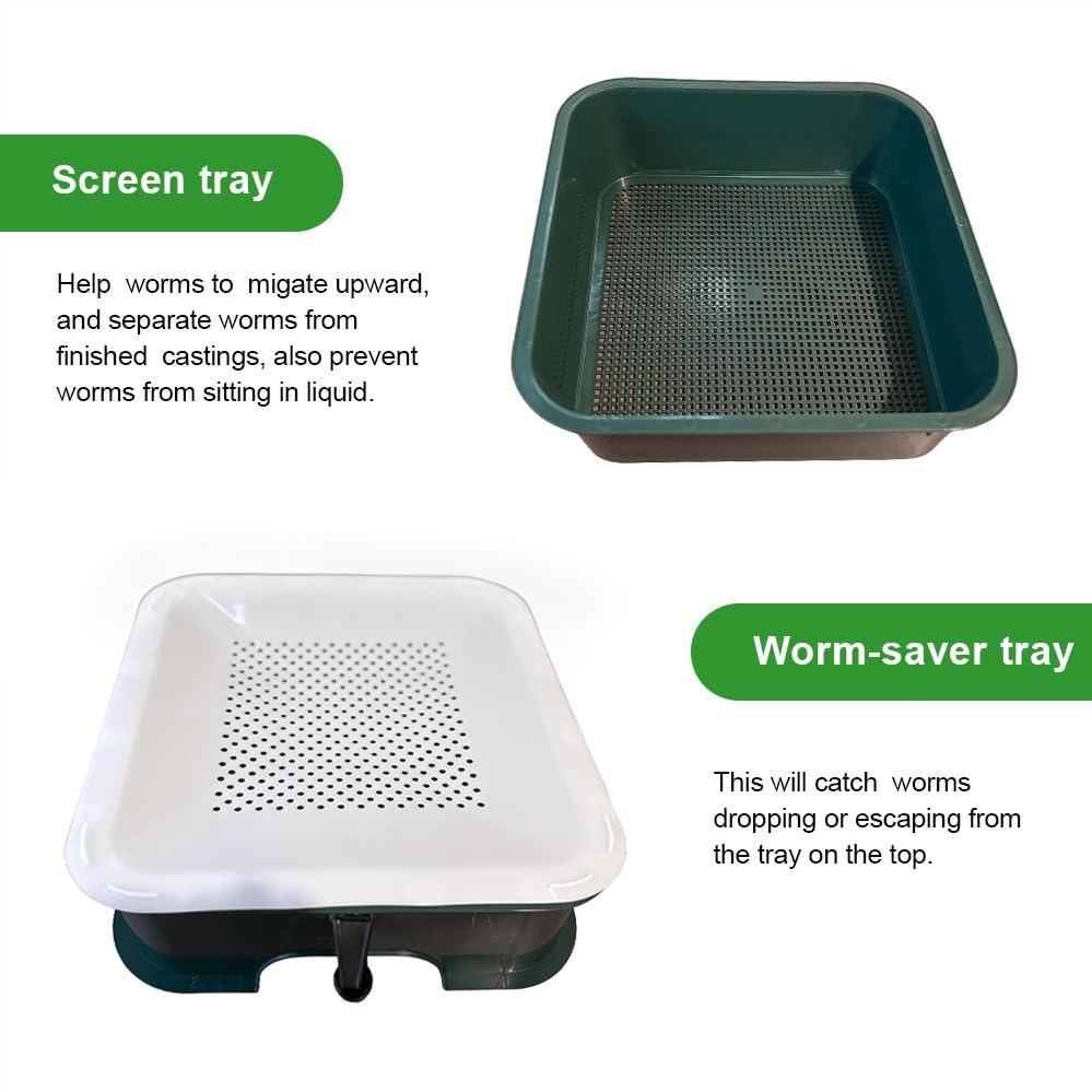 Vermihut Plus protective base feet deter ants and stabilize the bin.