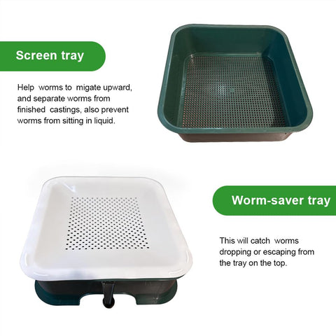 Vermihut Plus protective base feet deter ants and stabilize the bin.