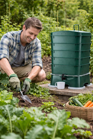 Vermihut Plus worm-saver tray keeps solids above liquid for airflow.