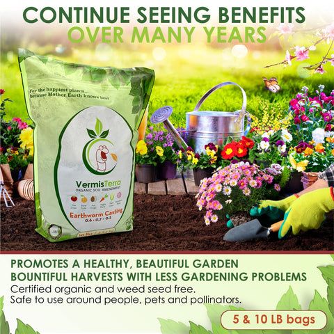 VermisTerra garden flowers growth shot suggests stronger blooms and vibrant foliage.