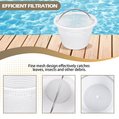 Verplexter basket demonstrates quick, tool-free installation for pool upkeep