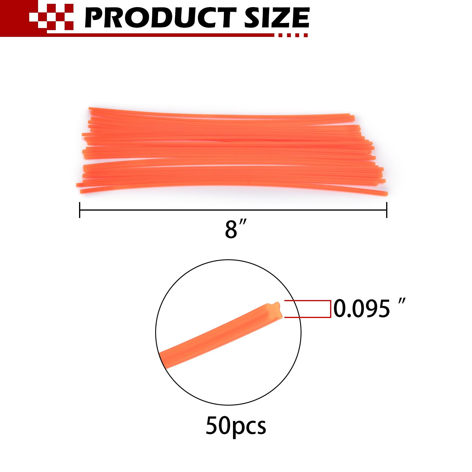 Verplexter Crossfire 8-inch line close-up highlights durable nylon construction.