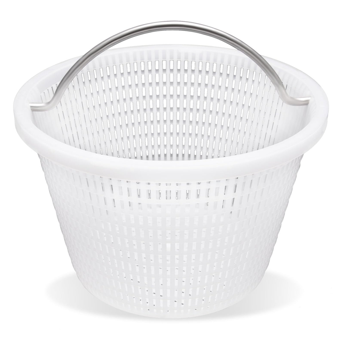 Verplexter handle basket with stainless steel handle for durable reliability during pool skimming