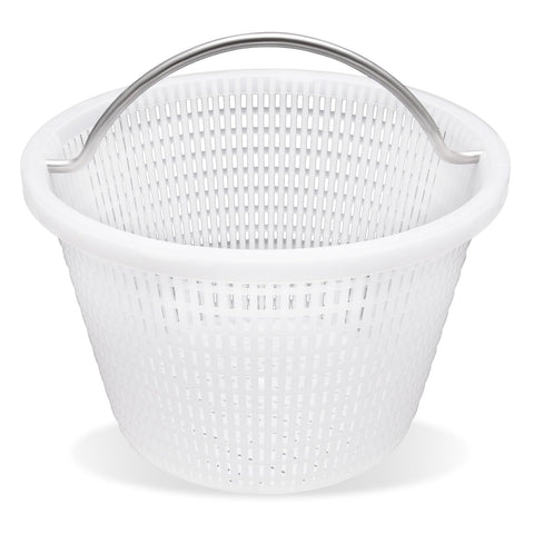 Verplexter handle basket with stainless steel handle for durable reliability during pool skimming