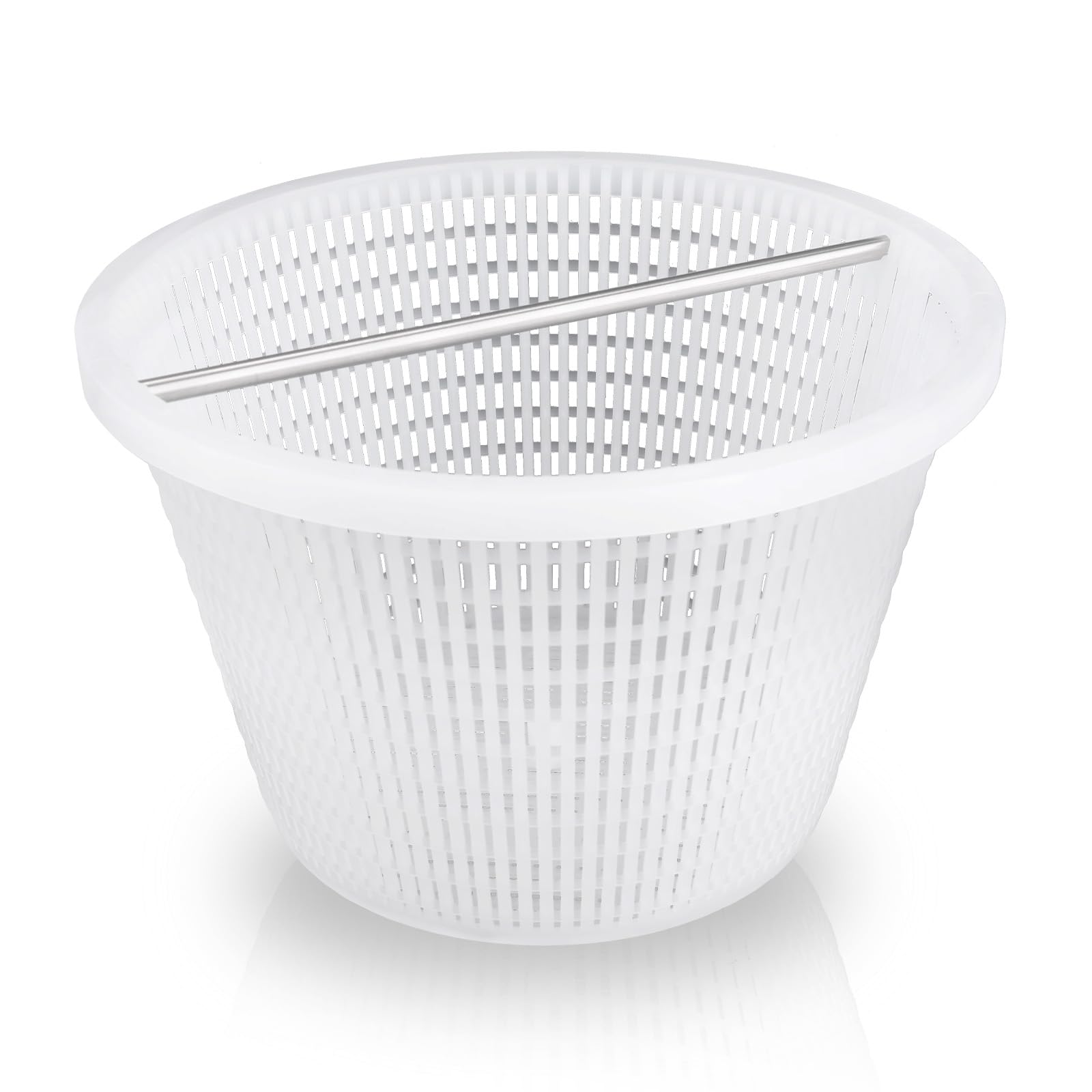 Verplexter pool skimmer basket fits 8-inch skimmers for debris capture.