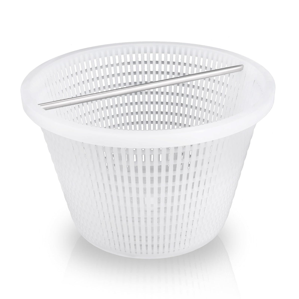 Verplexter pool skimmer basket fits 8-inch skimmers for debris capture.