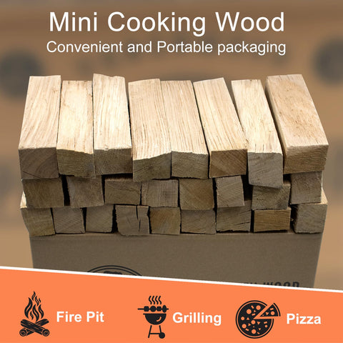 VERSAWOOD outdoor firewood flame image signaling versatility for outdoor cooking.