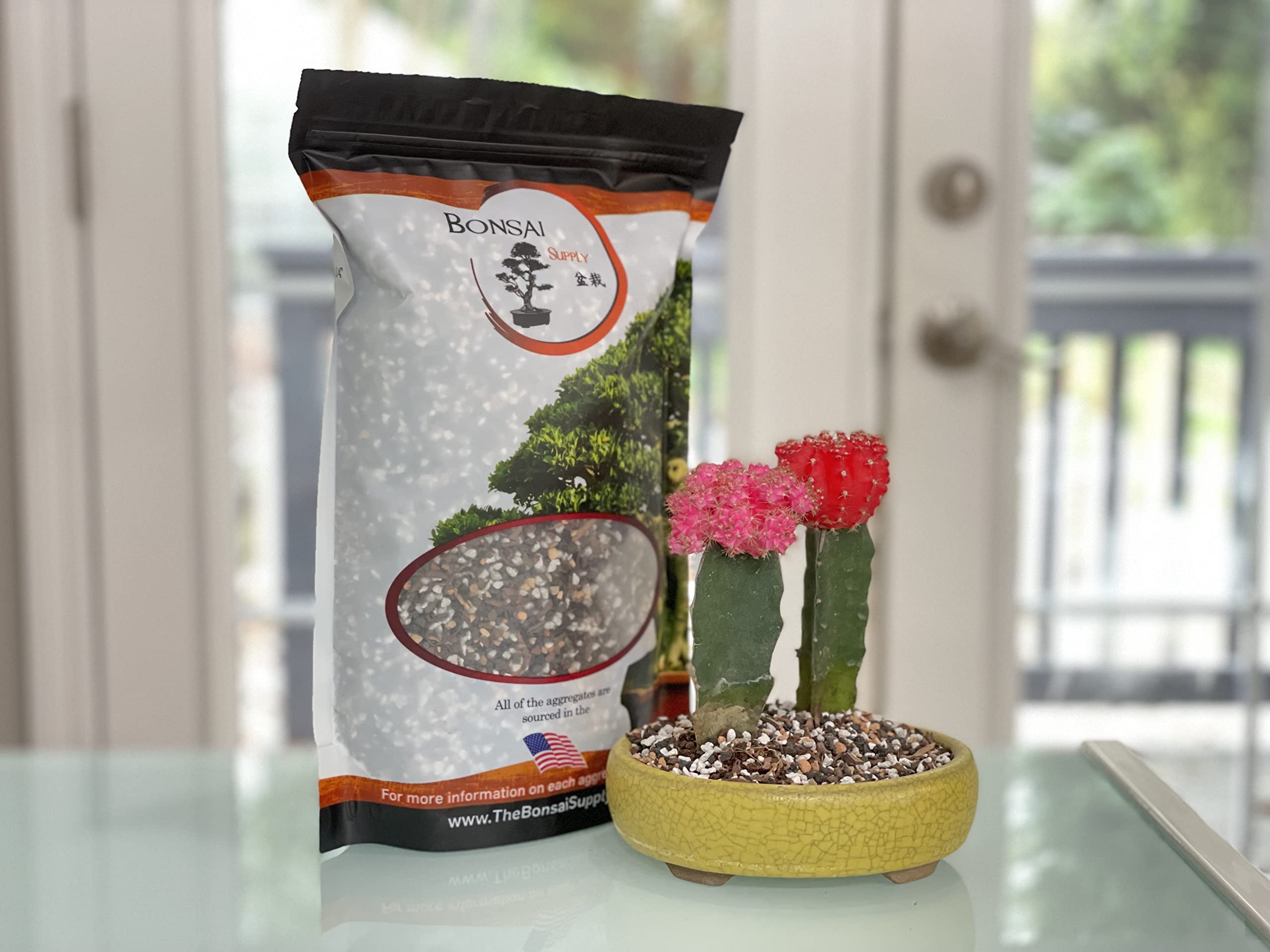 Versatile bonsai soil suitable for herbs, cacti, and container plants.