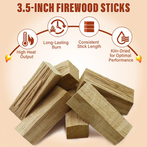 VERSAWOOD barkless-logs oak wood for clean handling and steady flame in ovens.
