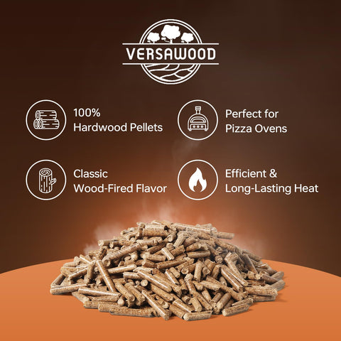 VERSAWOOD easy-ignite pellets for quick starts with minimal ash