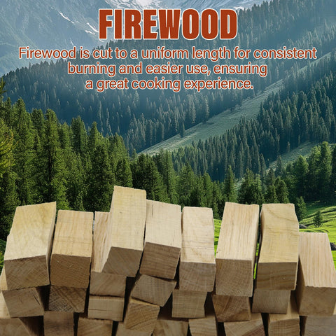 VERSAWOOD logs for portable ovens compatible with Ooni and similar wood-fired appliances.