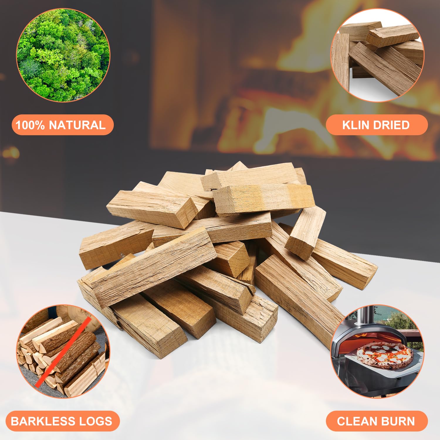 VERSAWOOD oak wood for grills and smokers enhances outdoor cooking with rich aroma.